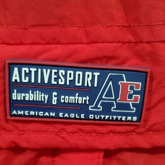 American Eagle Outfitters Red ActiveSport Pullover Jacket Kangaroo Pouch MEDIUM - Picture 2 of 11